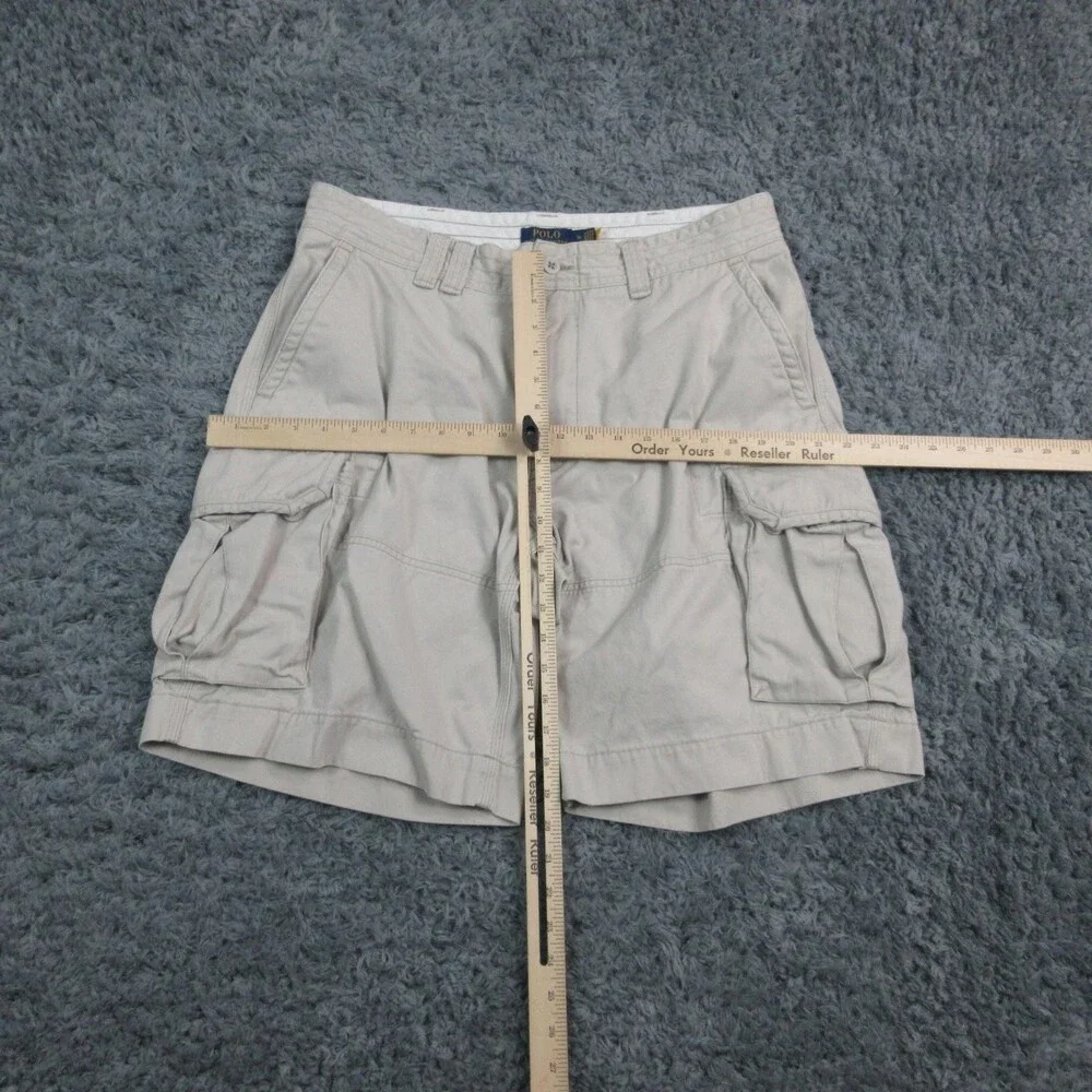Polo Ralph Lauren Shorts Mens 36 Khaki Cargo Classic Polo Chino Pockets 34x10*